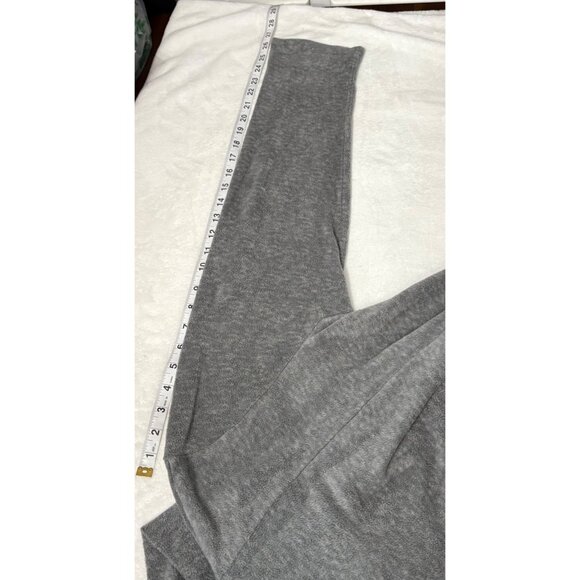 Gray Open Front Cardigan Sweater With Pockets Comfortable Loungewear Womens L - Picture 8 of 9